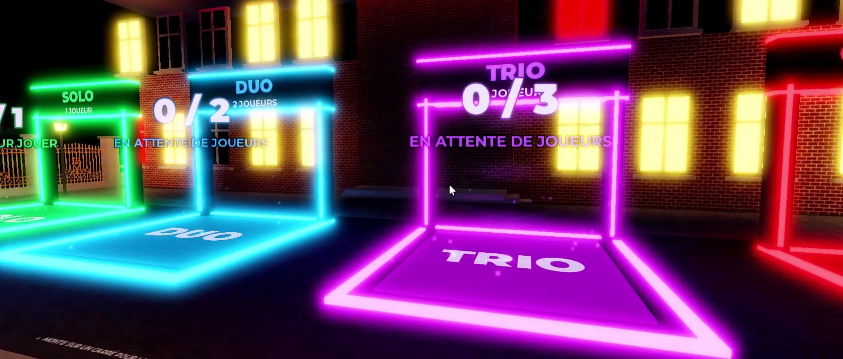 Zones de départ Solo, Duo, Trio