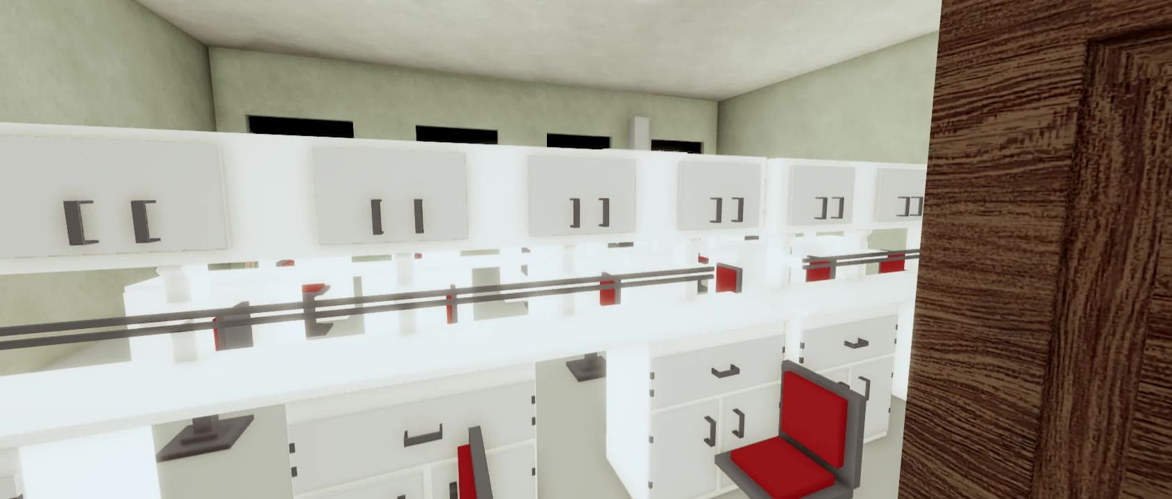 Paillasses du laboratoire de chimie