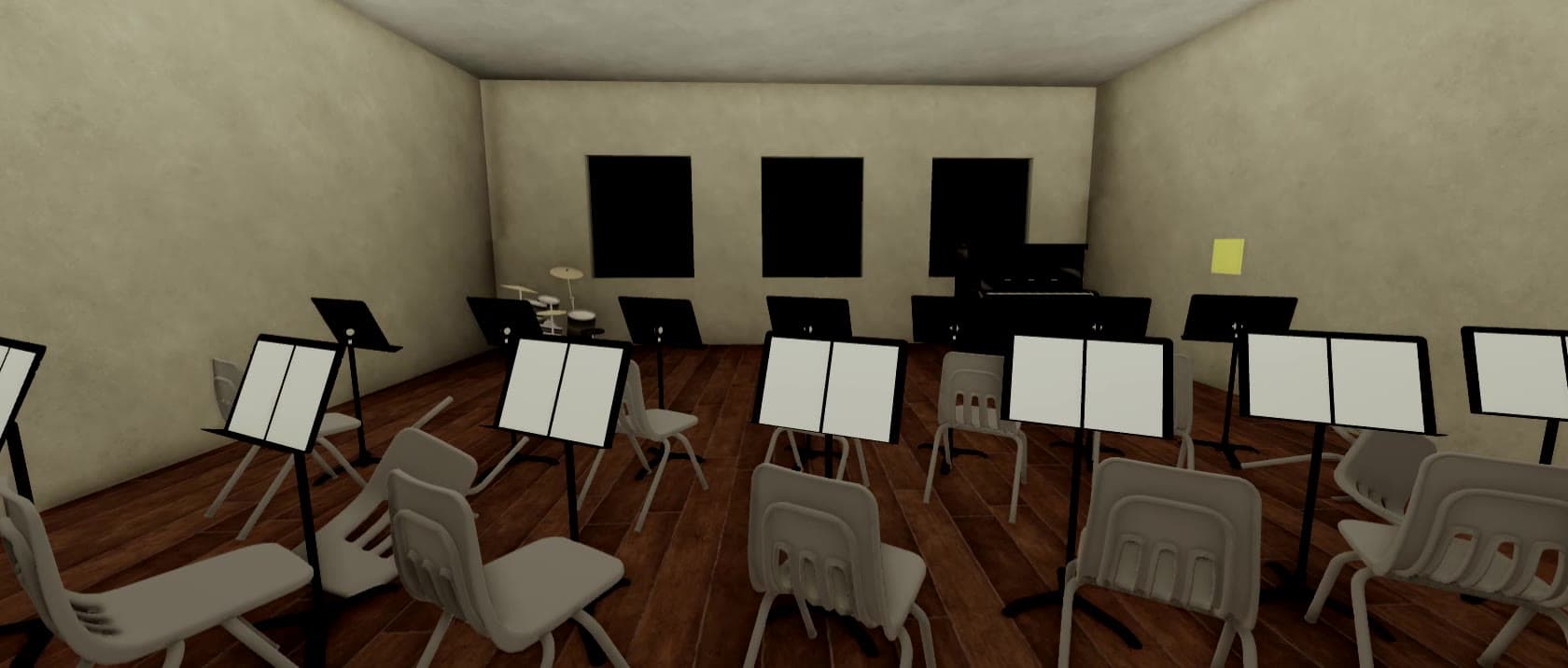Pupitres de la salle de musique